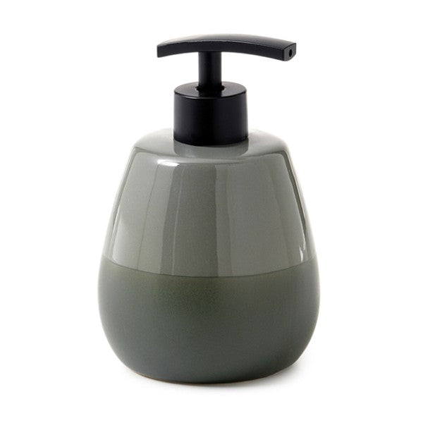 DOSA SAPONE DA APPOGGIO IN CERAMICA MODELLO WILMA - DIM.  CM (LXPXH): 8,7X8,7X13,9  - VERDE SALVIA  - GDY