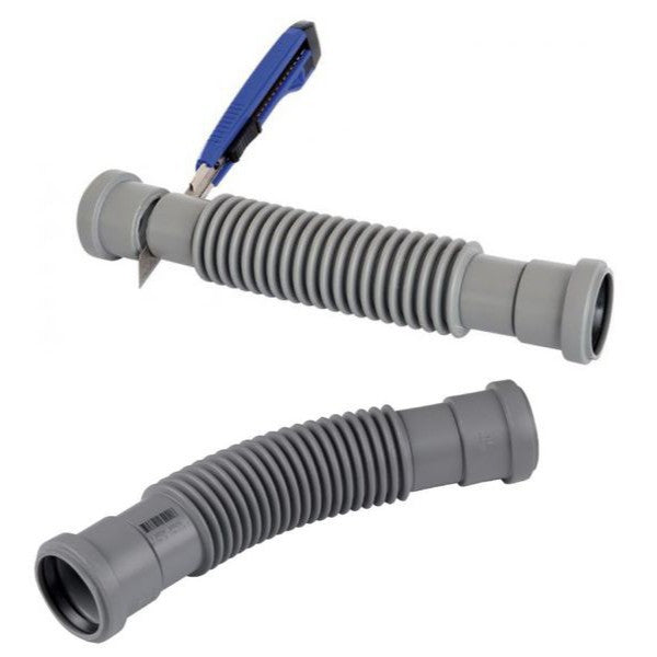 MANICOTTO FLESSIBILE UNIVERSALE AD INNESTO/INCOLLAGGIO IN PVC - ø40MM - FLESSIBILE  - NIC