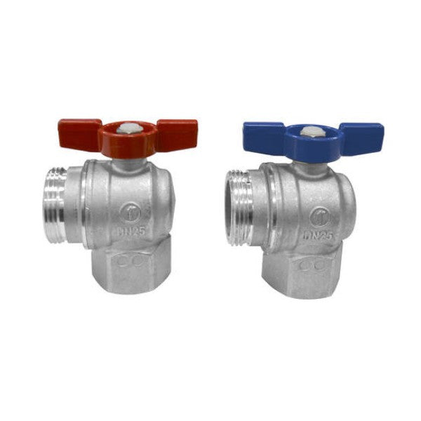 COPPIA VALVOLE DI INTERCETTAZIONE A GOMITO PER COLLETTORE DI DISTRIBUZIONE - ø11/4X1  - VIL