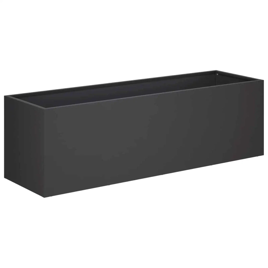 Vaso da giardino Nero 80 x 30 x 30 cm Acciaio laminato a freddo 8005204
