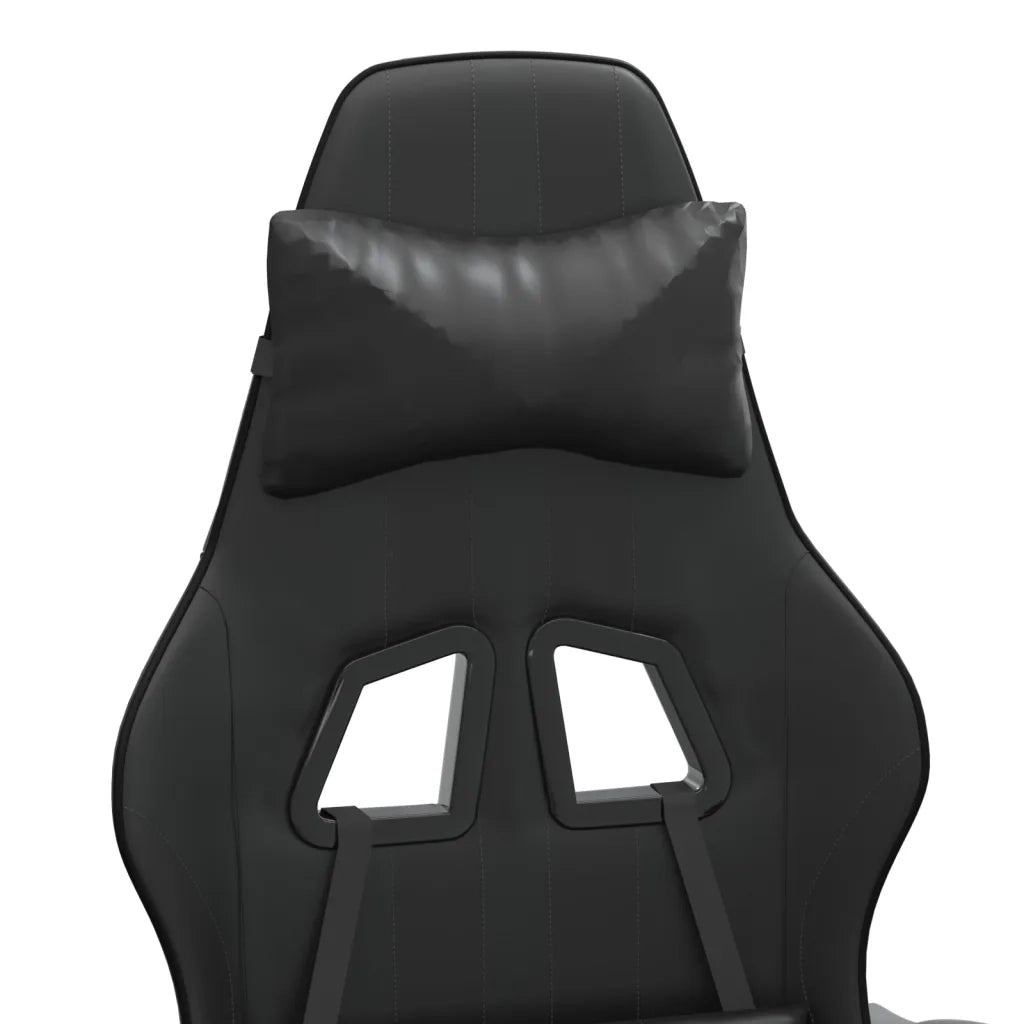 vidaXL Sedia da Gaming Girevole Nera in Similpelle
