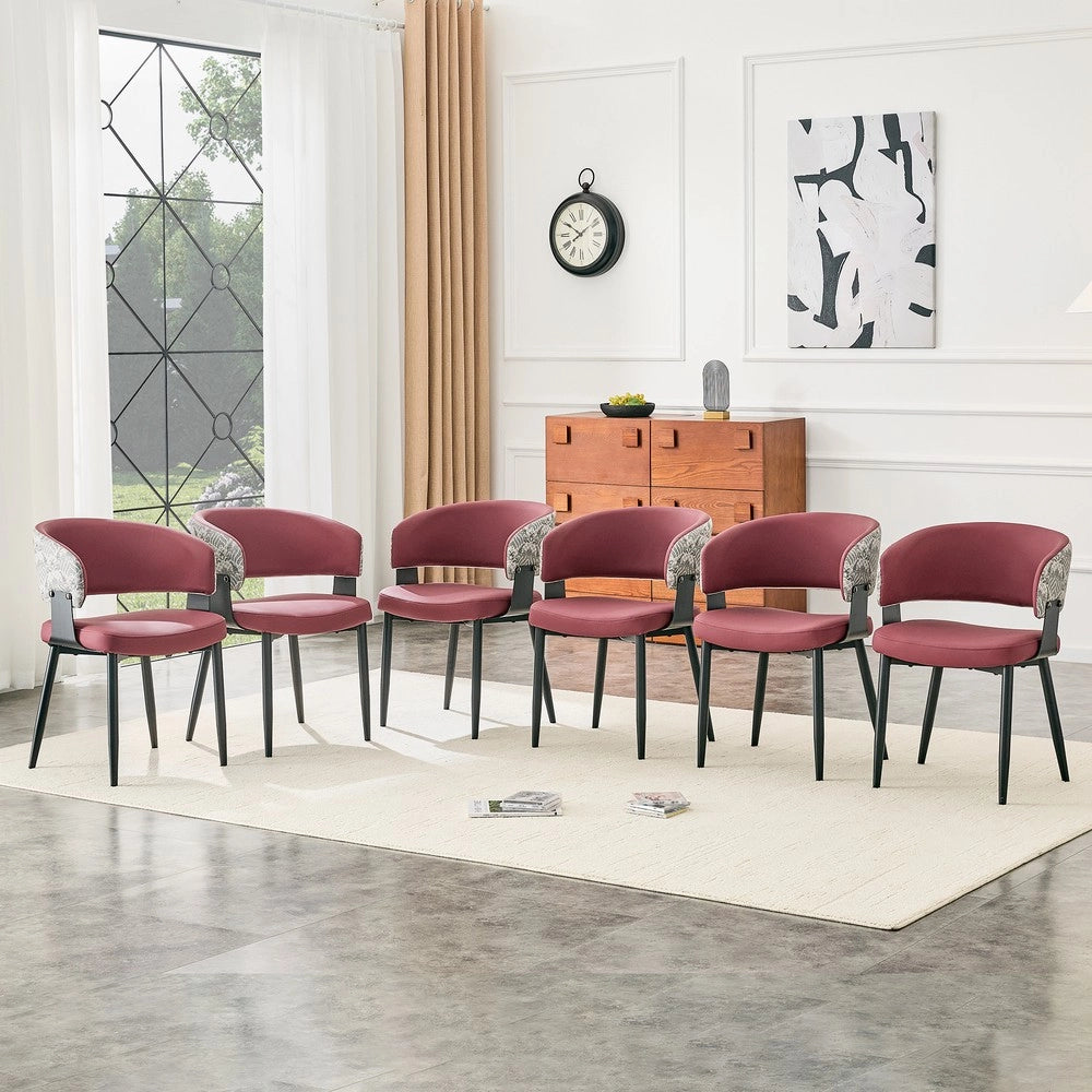Sedie da Pranzo Stile Retr¨° Set 2 Pezzi ¨C MINIMAL ¨C Similpelle, Braccioli, Gambe in Legno