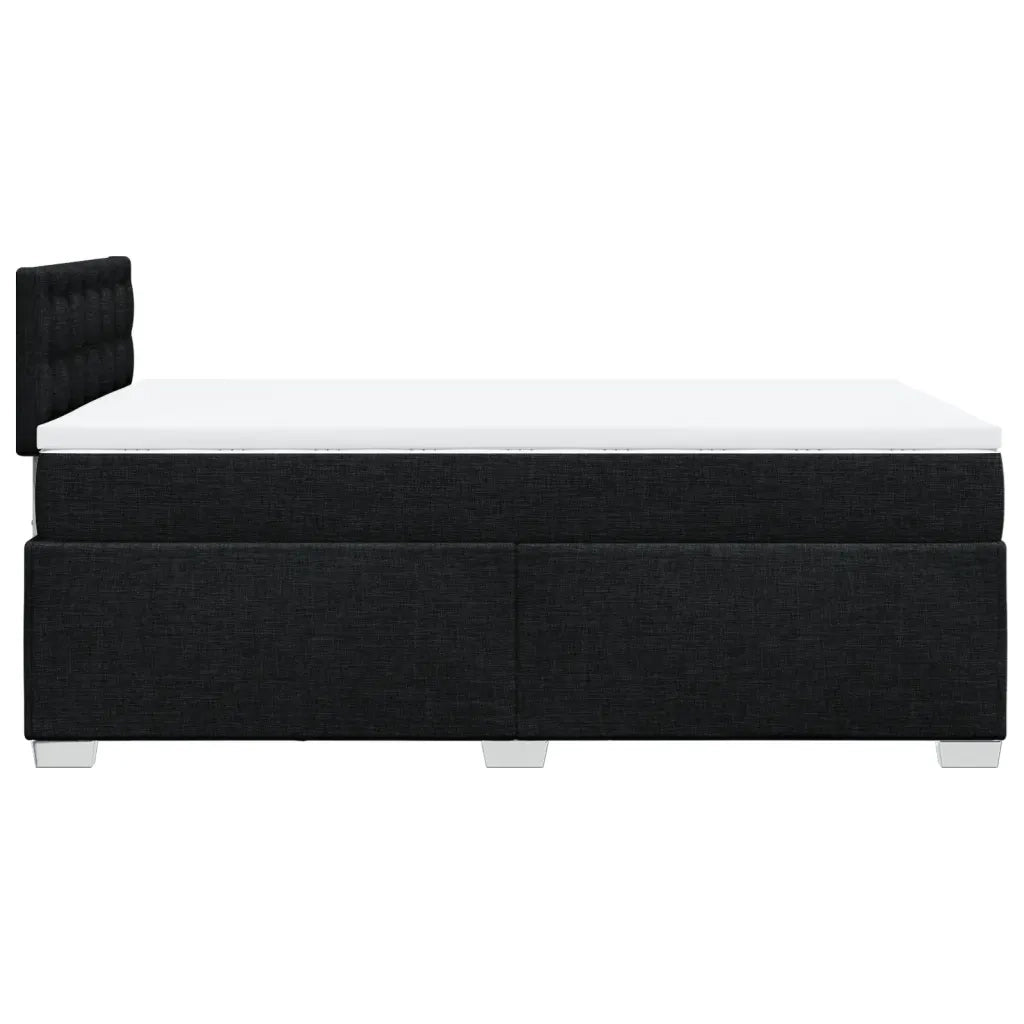 Giroletto a Molle con Materasso Nero 120x200 cm in Tessuto 3285871