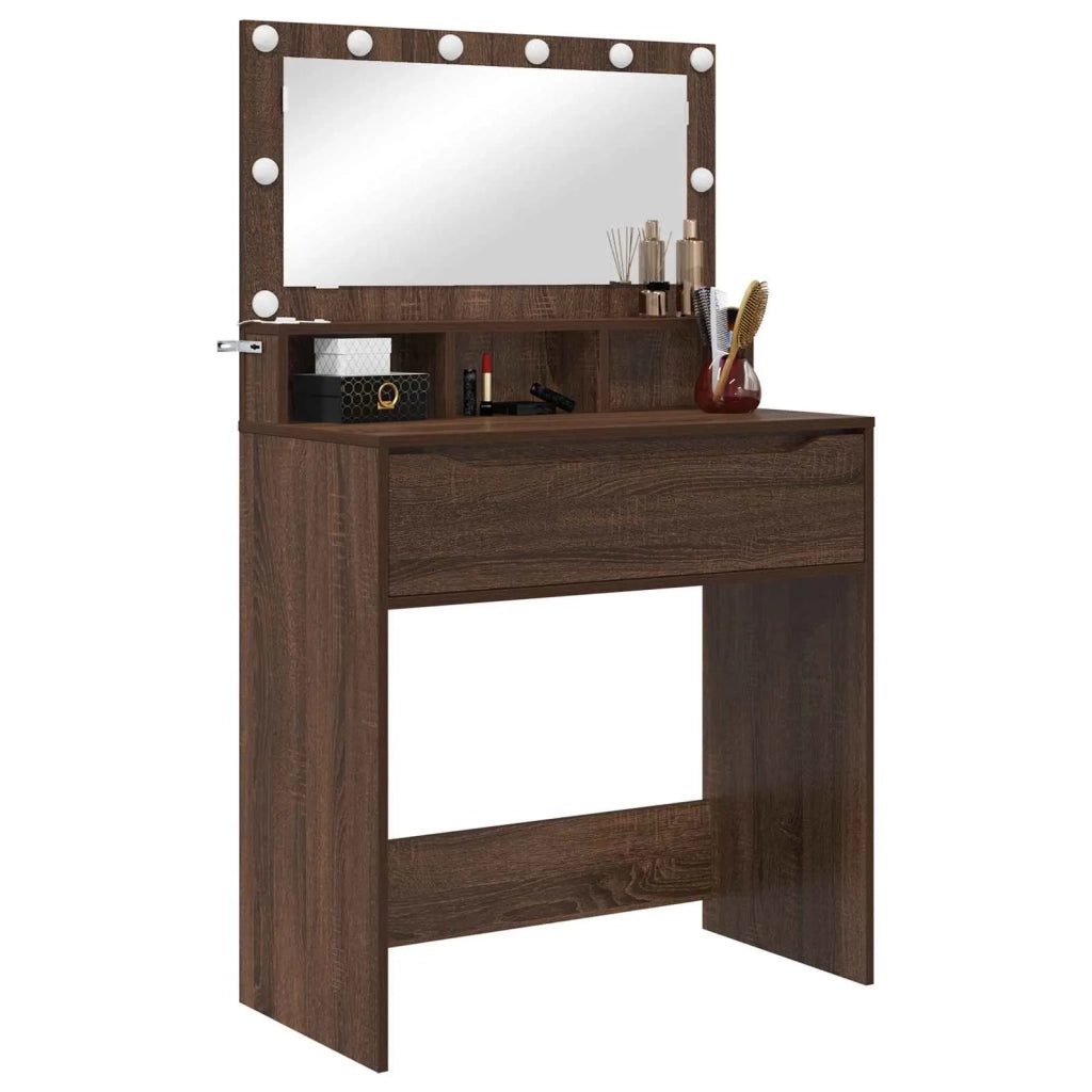 Tavoli da Trucco per Camera da Letto Rovere Marrone 888974