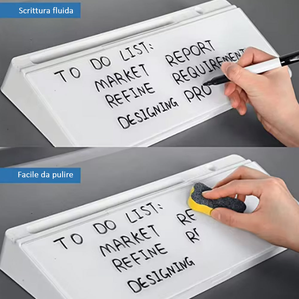 Lavagna da Scrivania Ufficio Cassetto Portaoggetti Inserto per Tablet Smartphone