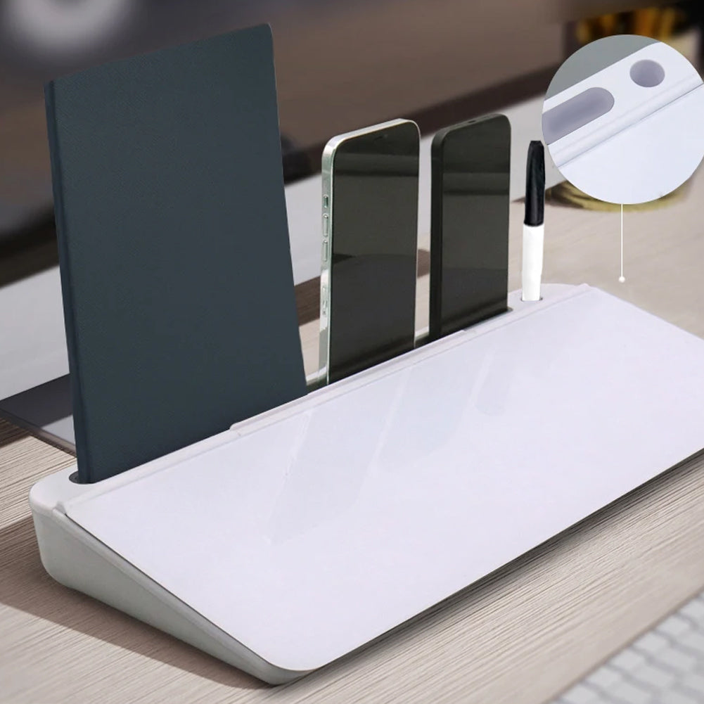 Lavagna da Scrivania Ufficio Cassetto Portaoggetti Inserto per Tablet Smartphone