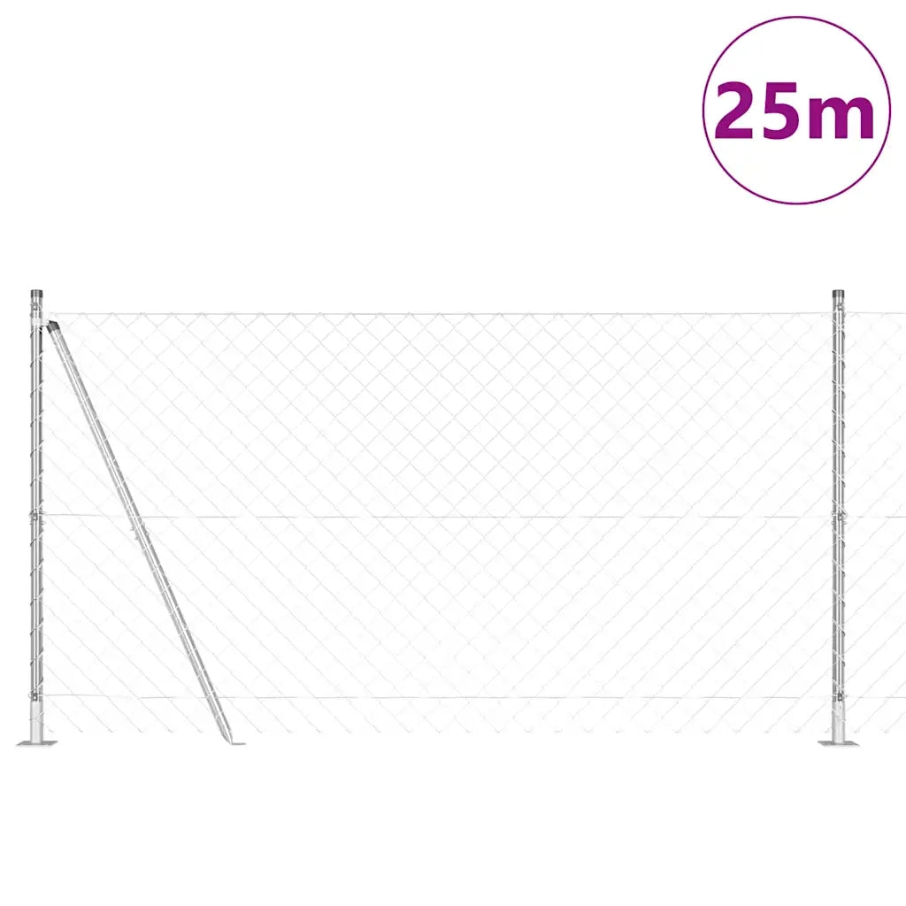 Palo della recinzione Argento 25 x 1,2 m (maglie 60 x 60 mm) 3351305