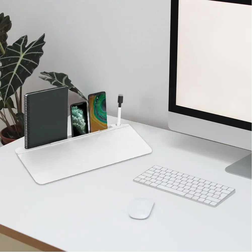 Lavagna da Scrivania Ufficio Cassetto Portaoggetti Inserto per Tablet Smartphone