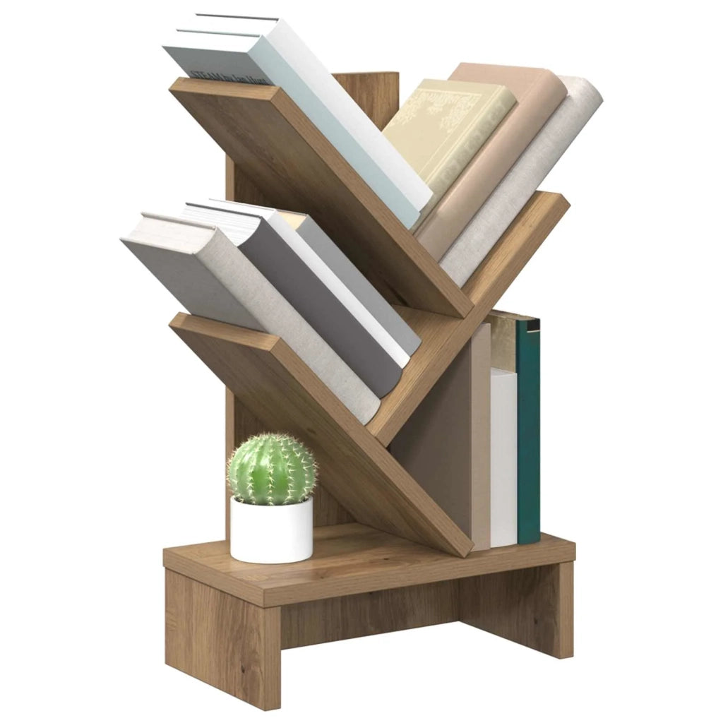Scaffale per Libri a Forma di Albero 3 Strati 30 x 18 x 48 cm 8012363
