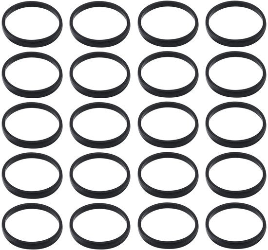 Cinture di trazione per modelli ferroviari - 20 pezzi - Gomma - 17x15x2mm - Compatibili con L6241/L5716 - Migliorata aderenza - Stabilità di rotazione - Cinture di trazione per modelli ferroviari