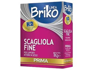 K2 LINEA BRIKO SCAGLIOLA FINE BIANCA IN POLVERE- - Kg.1 in scatola - 12 pezzi K2