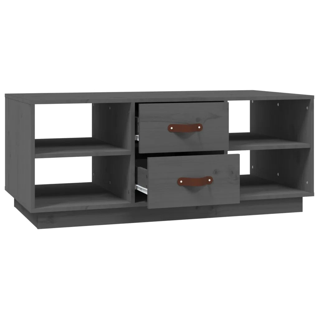 Tavolino da Salotto-Tavolino da soggiorno Grigio 100x50x41 cm Legno Massello di Pino 778443