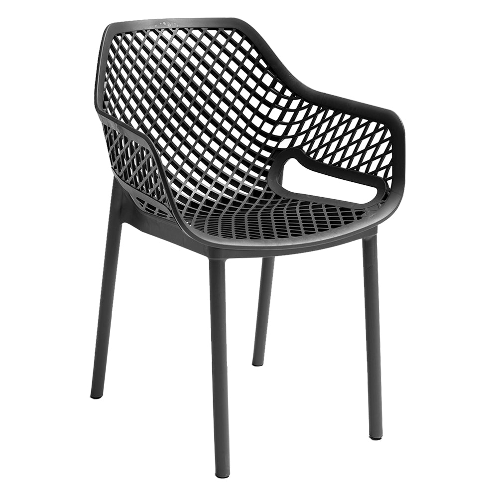 SEDIA IN POLIPROPILENE 'ARIA ARMCHAIR' grafite  - BICA