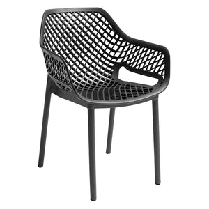 SEDIA IN POLIPROPILENE 'ARIA ARMCHAIR' grafite  - BICA
