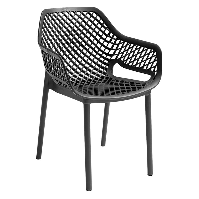 SEDIA IN POLIPROPILENE 'ARIA ARMCHAIR' grafite  - BICA