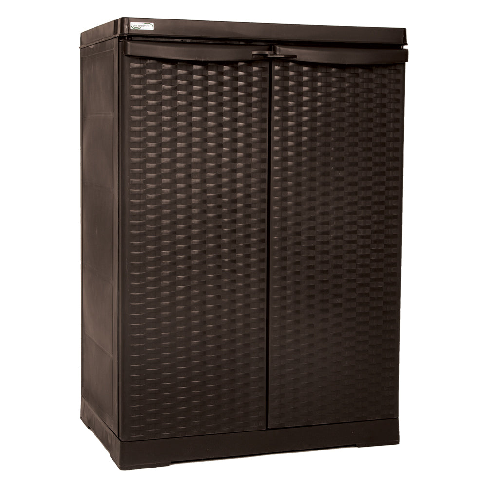 ARMADIO BASSO 'RATTAN WENGE' cm L 65x P 45x H 91  - TRIOPLAST