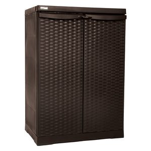 ARMADIO BASSO 'RATTAN WENGE' cm L 65x P 45x H 91  - TRIOPLAST