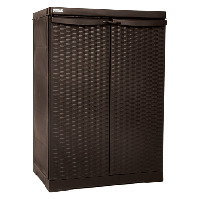 ARMADIO BASSO 'RATTAN WENGE' cm L 65x P 45x H 91  - TRIOPLAST