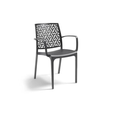 SEDIA IN POLIPROPILENE 'NINFA ARMCHAIR' grafite  - BICA