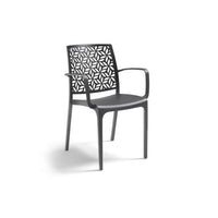 SEDIA IN POLIPROPILENE 'NINFA ARMCHAIR' grafite  - BICA