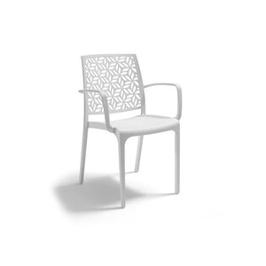 SEDIA IN POLIPROPILENE 'NINFA ARMCHAIR' bianco  - BICA