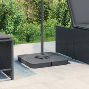 vidaXL Set Base per Ombrellone 4 pz con Supporto a Croce 100 kg PP