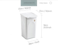 PORTABIANCHERIA TUTTO CHIUSO 'PRIMAVERA' Lt.50 cm 37 x 37 x H 56 bianco  - STEFANPLAST