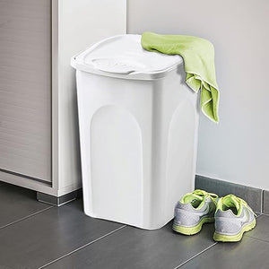 PORTABIANCHERIA TUTTO CHIUSO 'PRIMAVERA' Lt.50 cm 37 x 37 x H 56 bianco  - STEFANPLAST