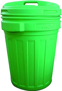 BIDONE CON COPERCHIO A VITE LT.70  lt.70 colore verde, cm.50x68h.