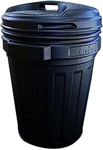 BIDONE CON COPERCHIO A VITE LT.70  lt.70 colore grigio/nero, cm.50x68h.