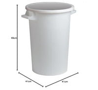 BIDONE IMMONDIZIA SOVRAPPONIBILE Lt 50 - Ø 41 x  h 49 cm - bianco  - ICS