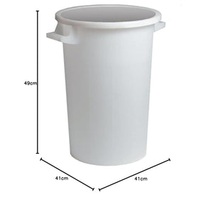 BIDONE IMMONDIZIA SOVRAPPONIBILE Lt 50 - Ø 41 x  h 49 cm - bianco  - ICS