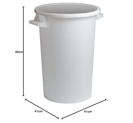 BIDONE IMMONDIZIA SOVRAPPONIBILE Lt 50 - Ø 41 x  h 49 cm - bianco  - ICS
