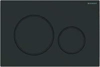 PLACCA DI COMANDO SIGMA20 DOPPIO TASTO  NERONERO OPACO     GEBERIT