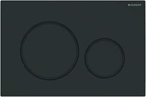 PLACCA DI COMANDO SIGMA20 DOPPIO TASTO  NERONERO OPACO     GEBERIT