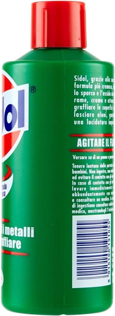 Sidol Lucidante per Metalli 150 ml – Pulitore e Brillantante di Henkel per Rame, Ottone, Cromo e Acciaio Inox – Cura Metallo Senza Graffi per Casa e Cucina