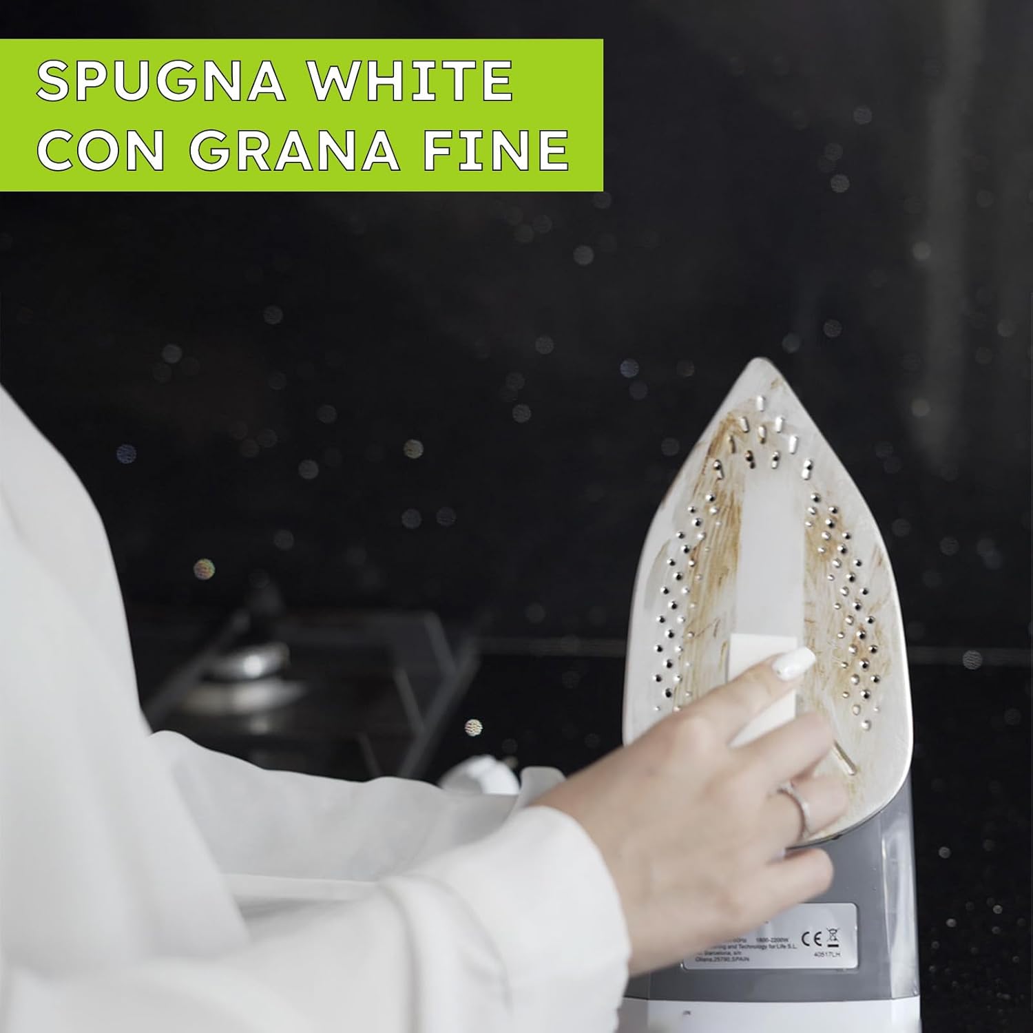 SPUGNA BOGOX WHITE ELIMINA INCROSTAZIONI E CALCARE SU SUPERFICI DELICATE - WHITE - SANITARI/RUBINETTERIA/VETRI  - BOX