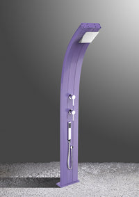 Doccia Solare da Esterno Giardino 40L Miscelatore e Doccetta Mobile Arkema Dada Fascia Inox Grigio