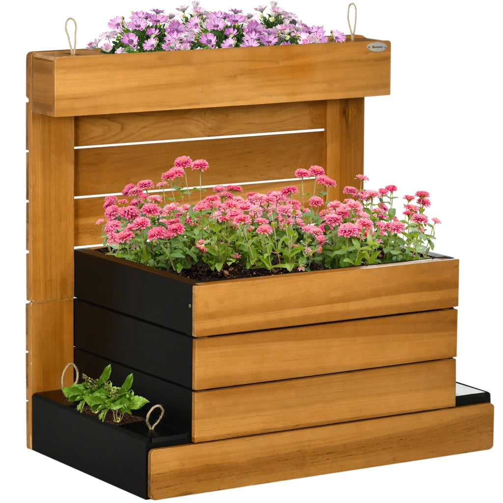 Hochbeet da giardino con vasche ¨C zephmum ¨C 79.5x49.5x80 cm