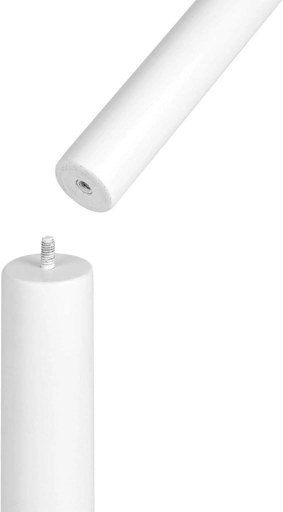 VASAGLE Attaccapanni, Set da 2, Appendiabiti da Terra in Legno, 8 Ganci, per Cappotti Cappelli Borse, per Ingresso, Ganci e Palo in Legno di Gomma, Bianco Nuvola RCR210W02