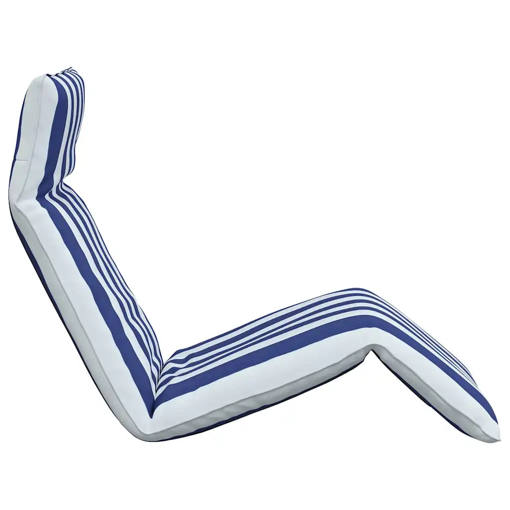 Lettino Pieghevole Blu e Bianco 175x54x8,5 cm in Tessuto Oxford 4019761