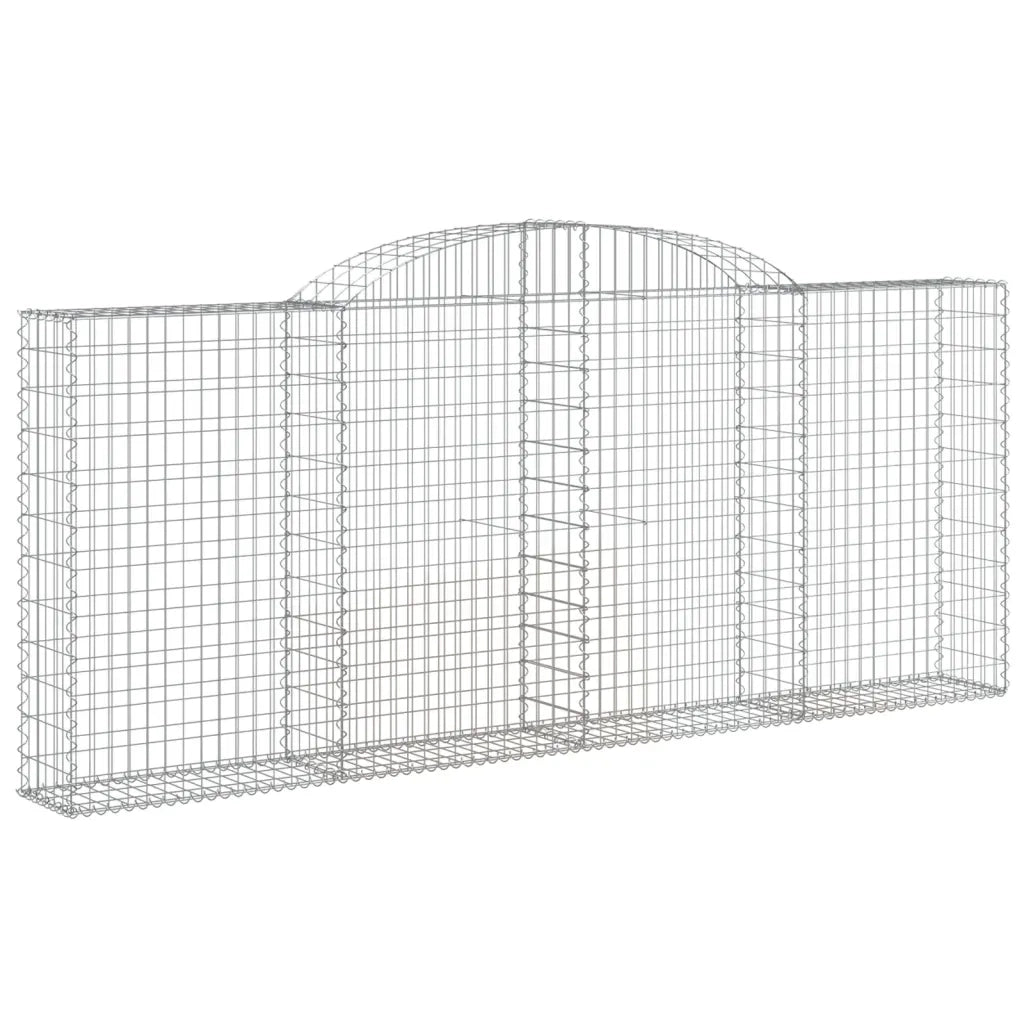 Cesti Gabbioni ad Arco 3 pz 300x30x120/140 cm Ferro Zincato 3146540