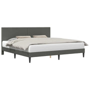Letto matrimoniale | Letto per adulti | Struttura del letto Grigio Scuro 200 x 200 cm Tessuto in Cords
