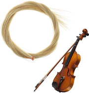 Bicchiere per violino 2 in 1 - Materiale: capelli di cavallo - Colore naturale - Lunghezza 74cm - Adatto per violini, violini da spalla e violoncelli - Qualità elevata - Set di fibre per archetto