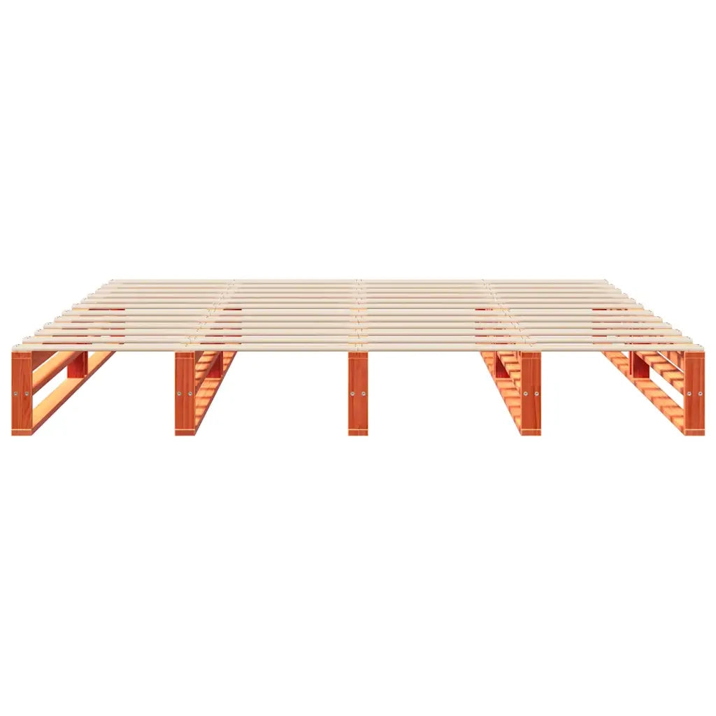 Letto senza Materasso Marrone Cera 180x200 cm in Legno di Pino