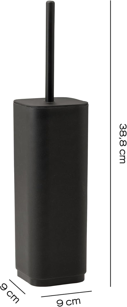 PORTA SCOPINO WC DA APPOGGIO IN RESINE TERMOPLASTICHE RICICLATE MODELLO EKOPLA' - DIM. CM (LXPXH): 9X9X38,8 - NERO  - GDY