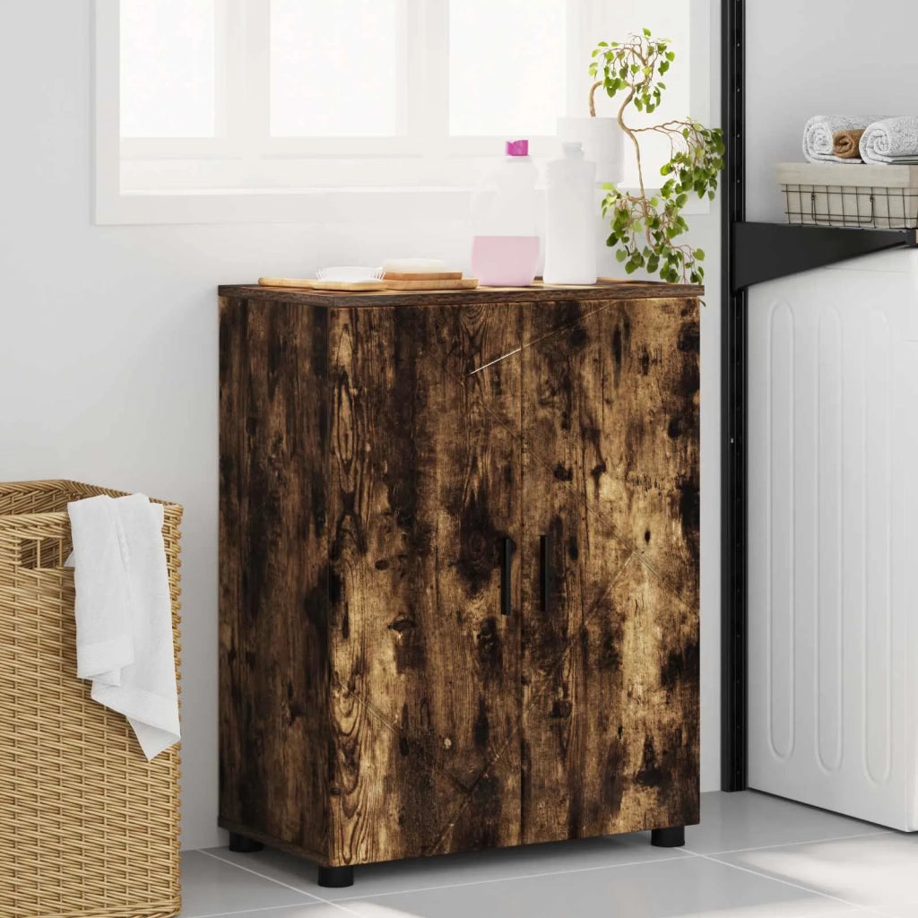 Mobile da Bagno con archiviazione Rovere fumé 60 x 35 x 80 cm 883309