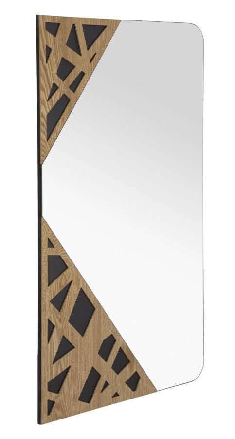 Specchio da Muro Angle 50x1x90 cm in MDF e Specchio Multicolor