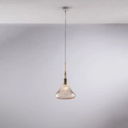 Lampadario Contemporaneo Nemesi Metallo Ambra 1 Luce E27