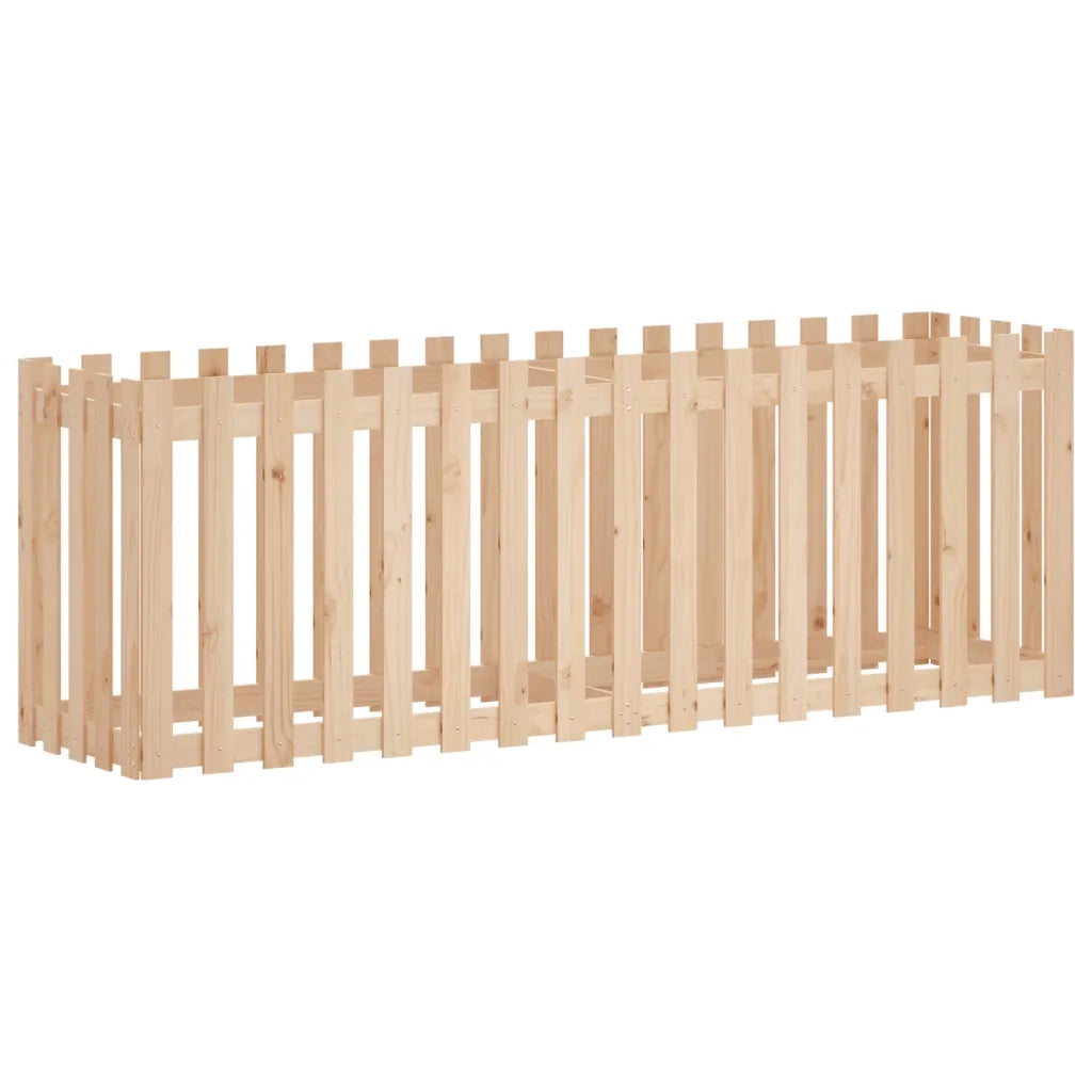 Fioriera da Giardino a Recinzione-Vaso da Esterno 200x50x70cm in Massello Pino